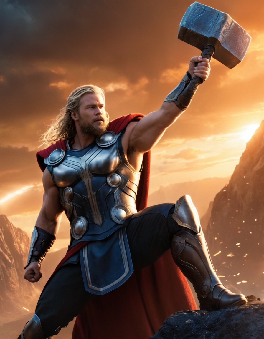 thor, epic, god, norse mythology, battle, superhero, marvel