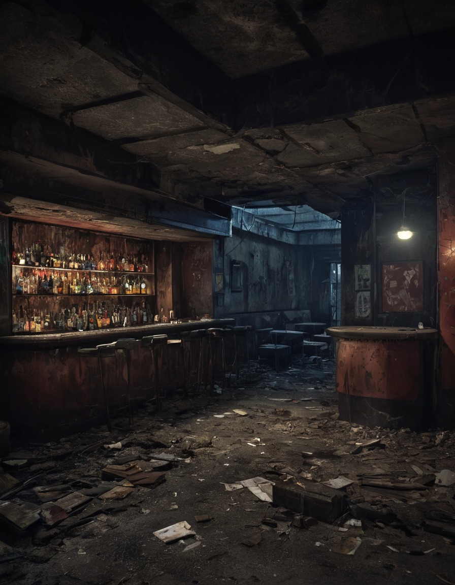 abandoned, bar, urban, city, nightlife, derelict, empty