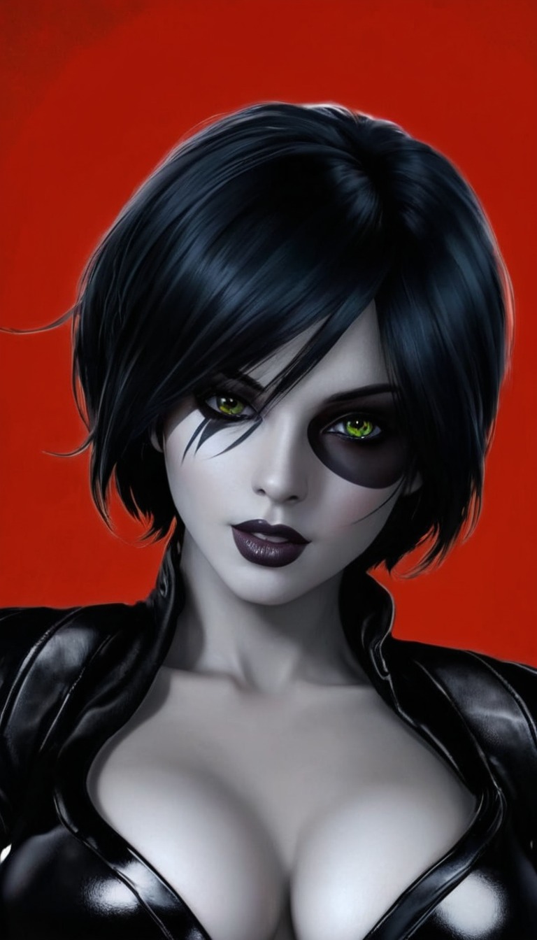 domino, art, art work, illustration, marvel, comic art, drawing, mcu, dc, x men