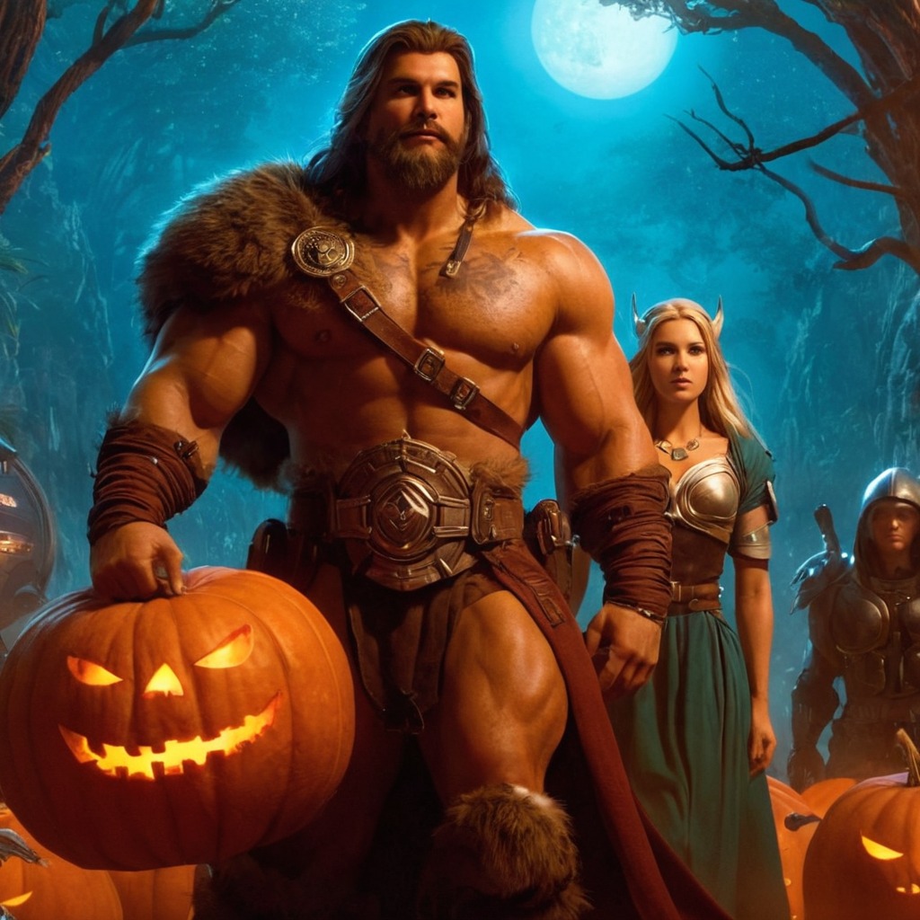 warrior, barbarian, fantasyart, beautiful, bing, conceptart, family, halloween, originalcharacters, spooky