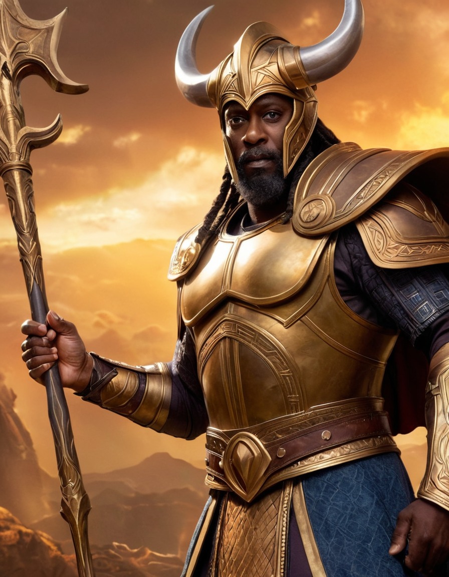 heimdall, norse mythology, asgard, guardian, epic scene, mythological figure, god