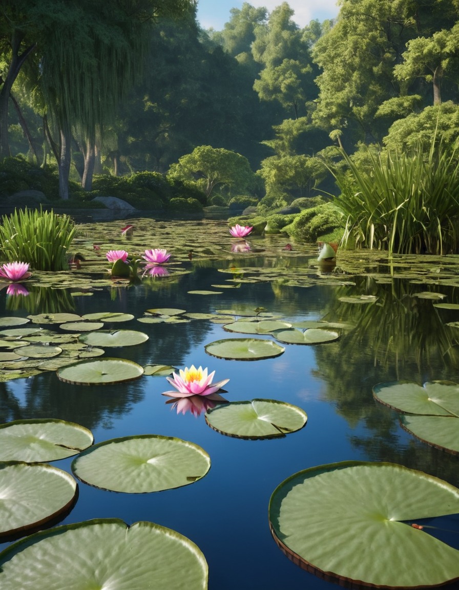 nature, water lily, pond, beauty, botanical garden