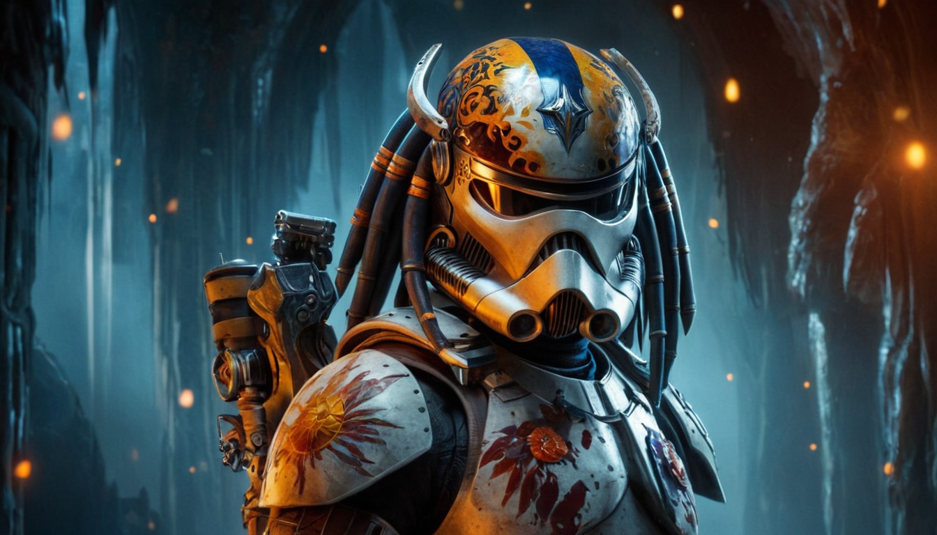 scifi, starwars, digitalart, fanart, characterdesign, warrior, horror, alien, movie, hybrid, predator, stormtrooper, wallpaper, mashupfanart