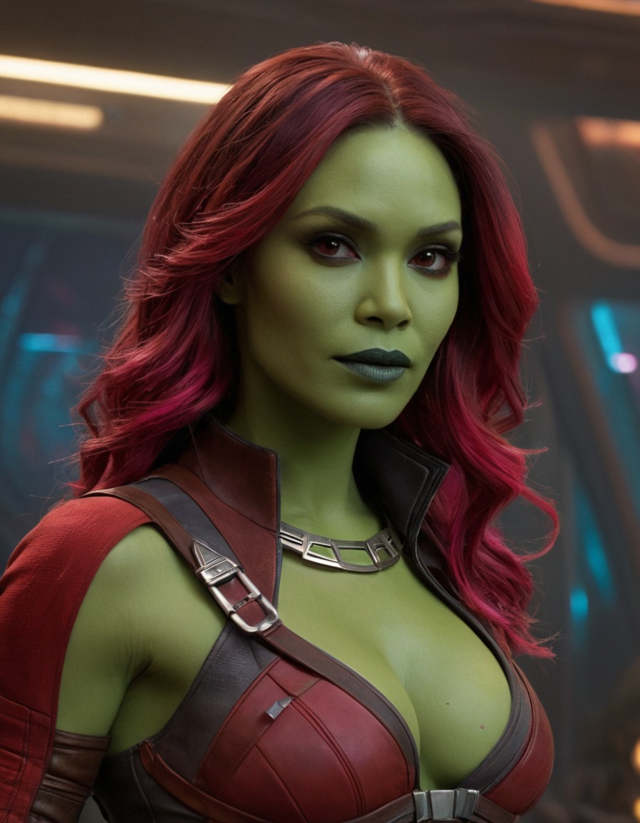 gamora, guardians of the galaxy, marvel, superhero, beauty, strong female character