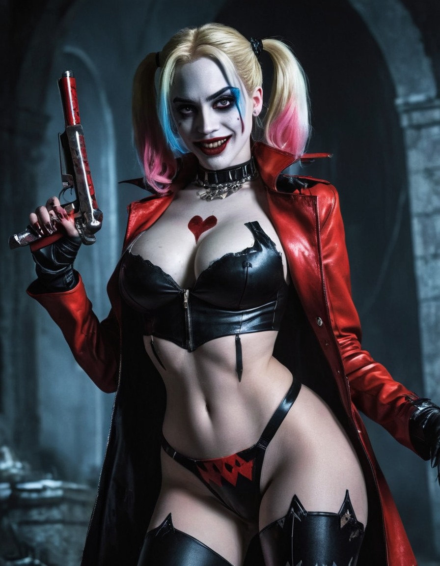 vampire, harley quinn, dc comics, supernatural, goth, anti-hero, character transformation