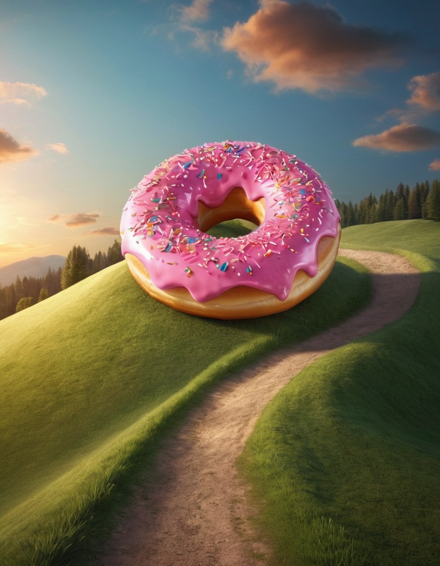 donut, giant, hill, strange phenomenon