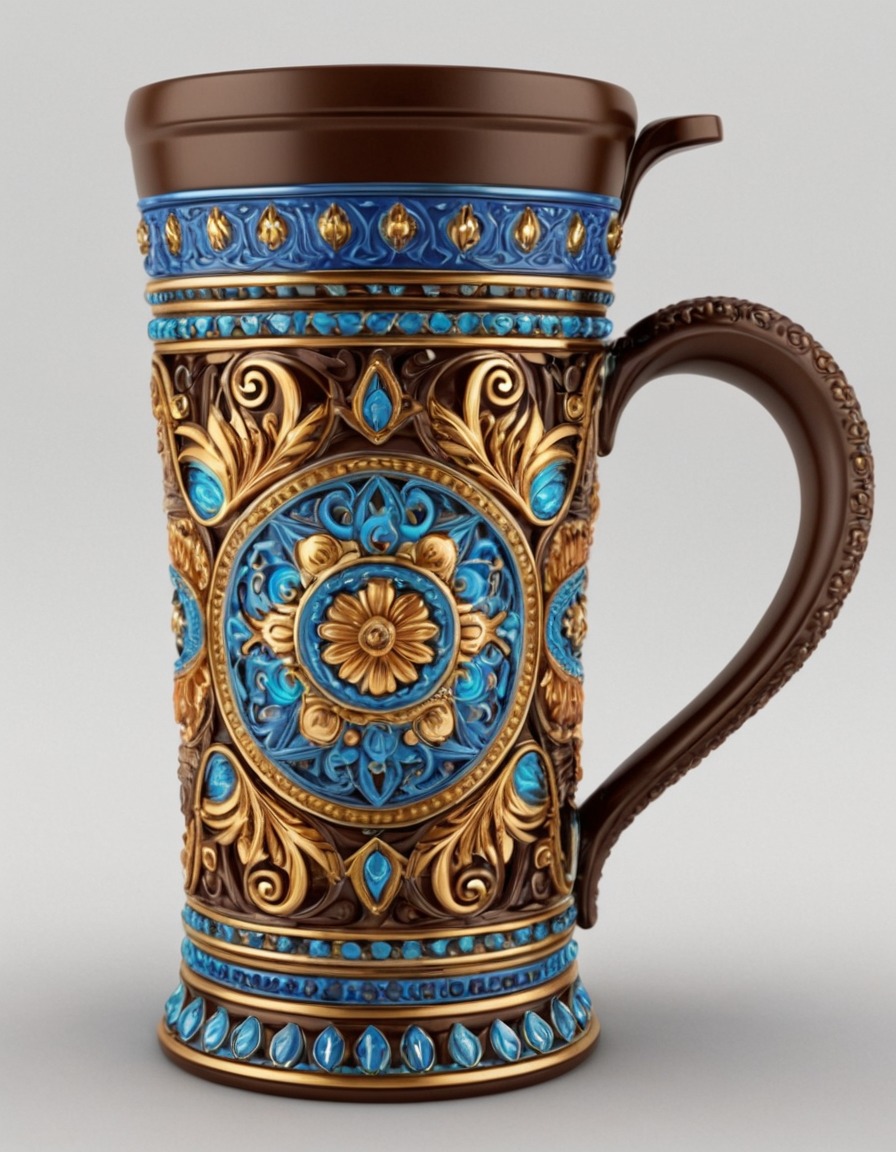 coffee, mug, handle, ceramics, patterns