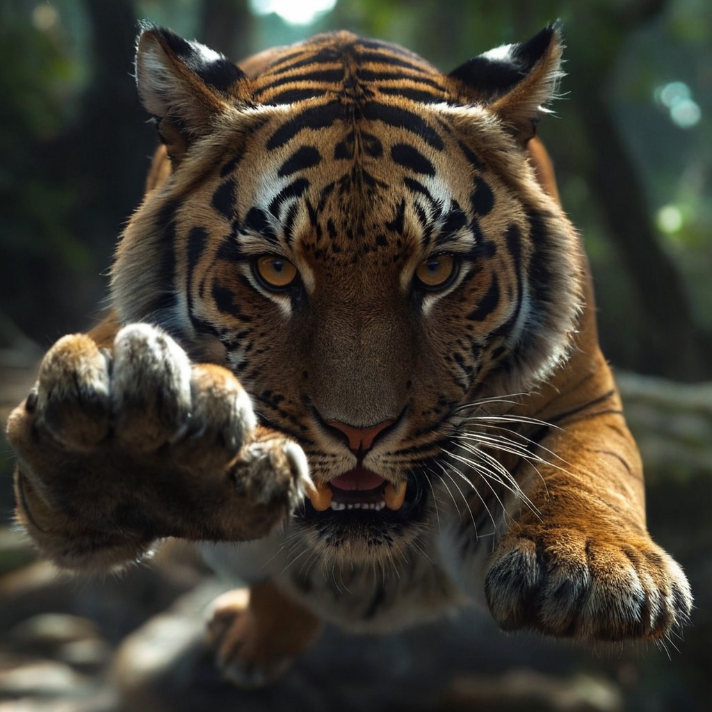 animal, jungle, tiger, digitalart, wildlife, pawsandclaws, dailychallenge