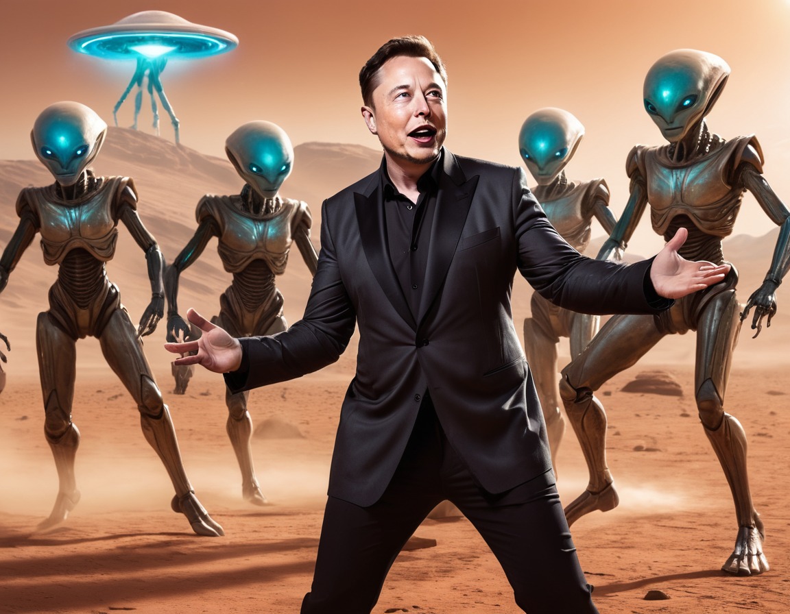 science fiction, extraterrestrial life, space exploration, humor, competition, elonmusk, musk