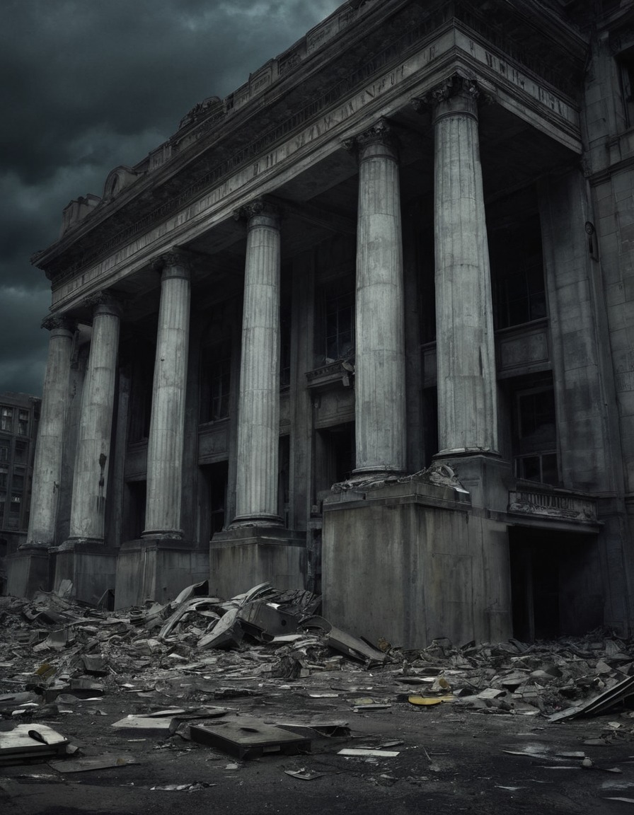 bank, abandoned building, urban exploration, cityscape, architecture, financial institution, neglected property