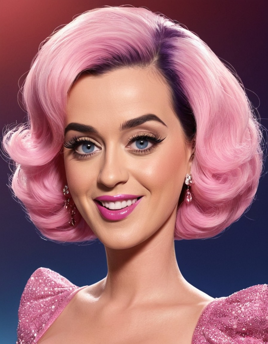 fun, katy perry, caricature, pop culture, humor, celebrity, music