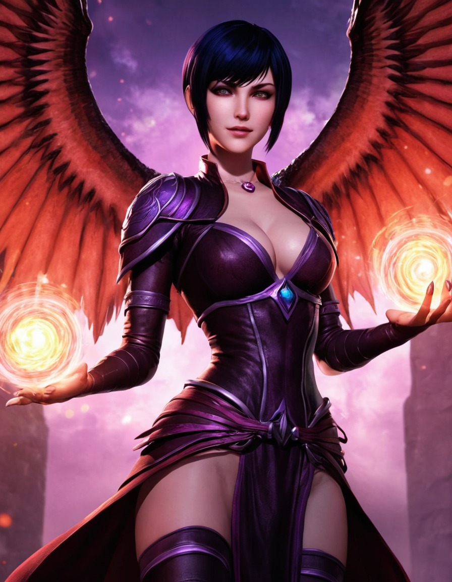 morrigan, dragon age, origins, magic, spellcasting, fantasy, video game, anime, games