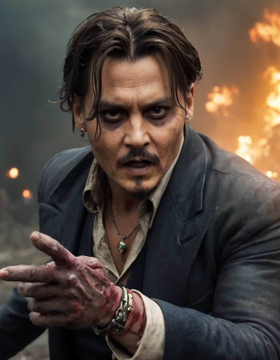 johnny depp, zombie, fight, actor, horror, movie, celebrity