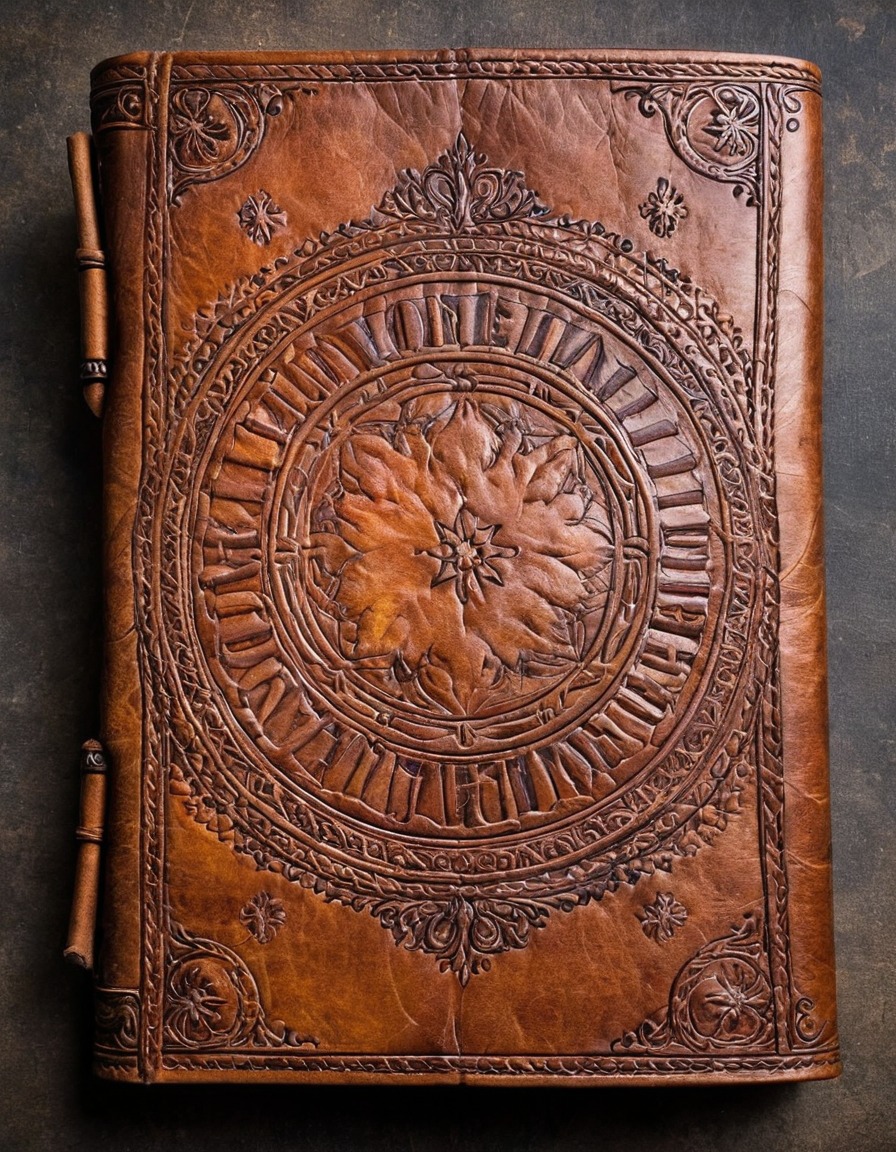 texture, worn, leather, journal cover