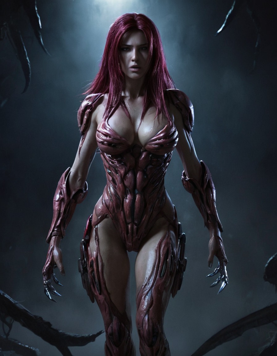 kerrigan, starcraft, video game, digital art, fan art, character art, games, dark