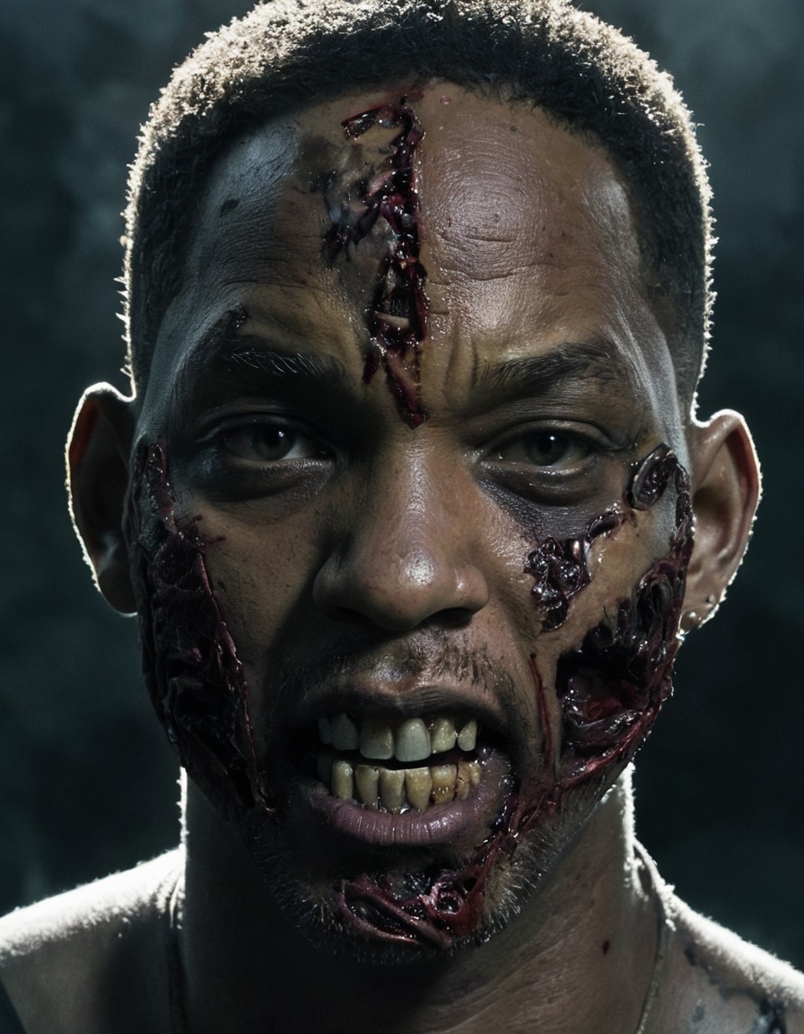 will smith, zombie, decayed, horror, actor, movie character, celebrities