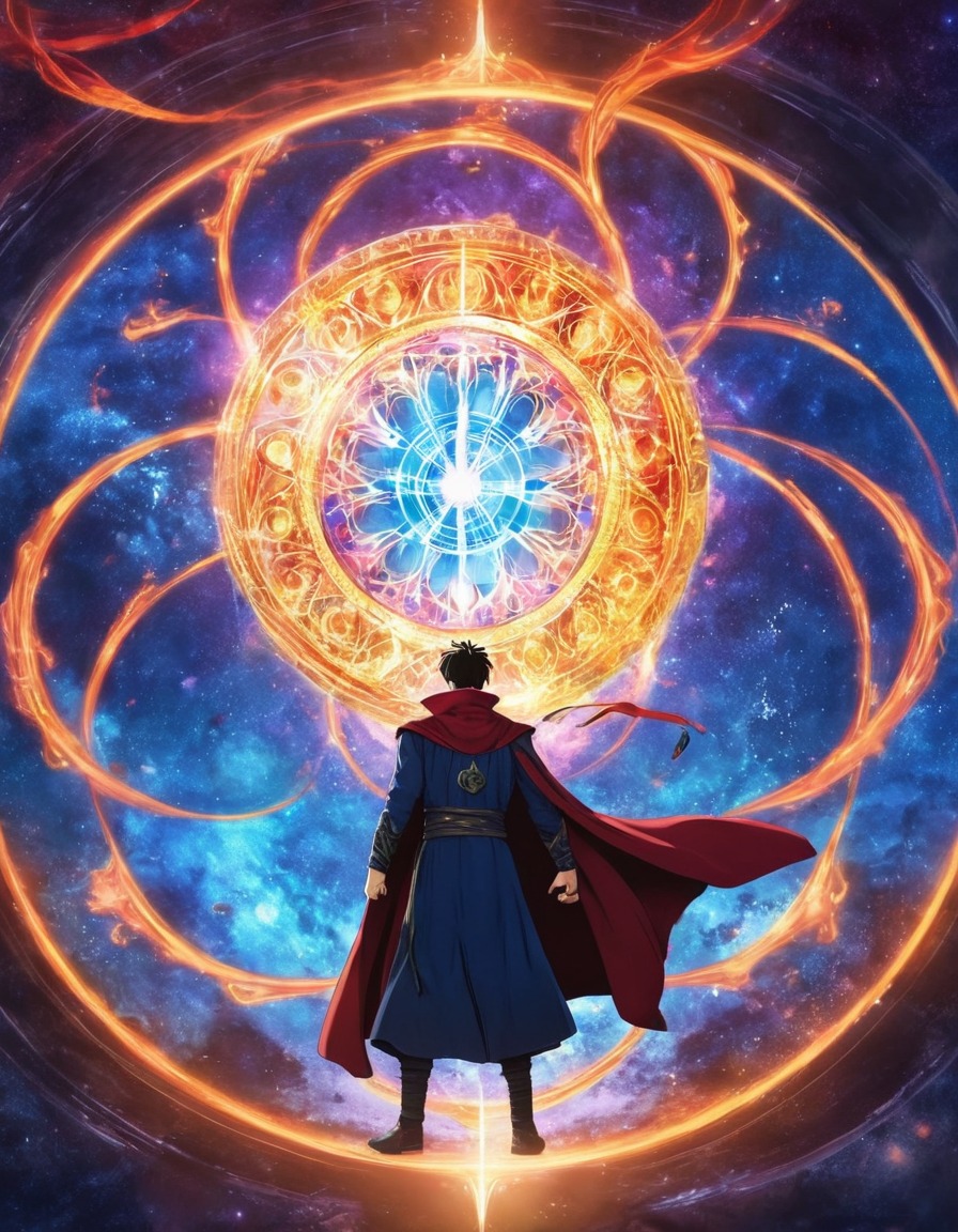 doctor strange, marvel, mysticism, portal, magic, superhero, anime