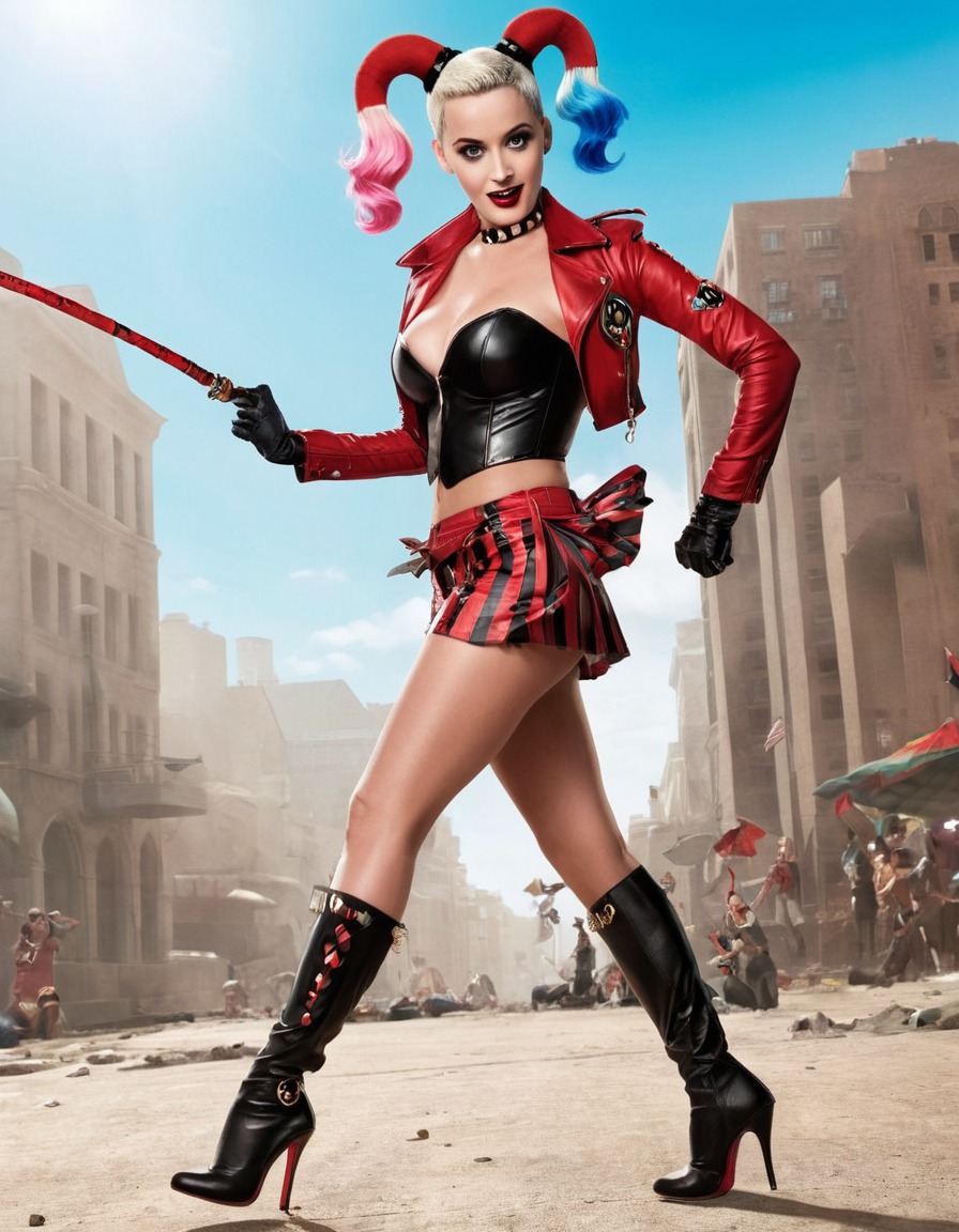 katy perry, harley quinn, music artist, cosplay, superhero, villain, entertainment