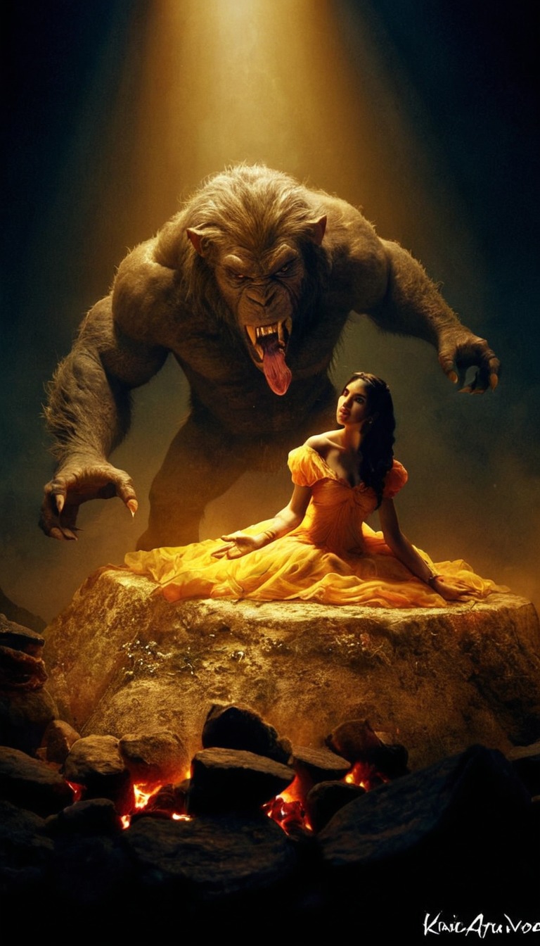 beauty, disney, monster, beast, horror, fairytale, fanart, darkfairytales, dailychallenge