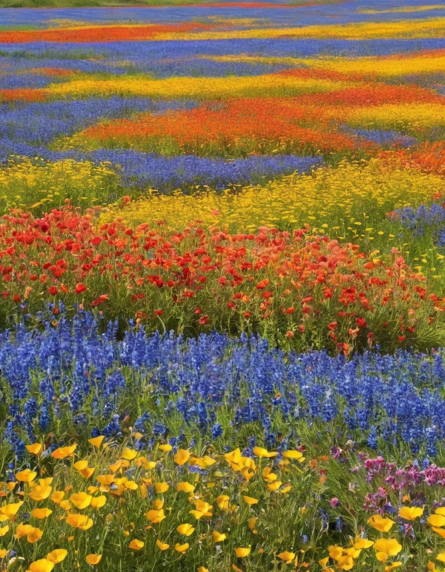 nature, wildflowers, field, blooming, spring, beauty