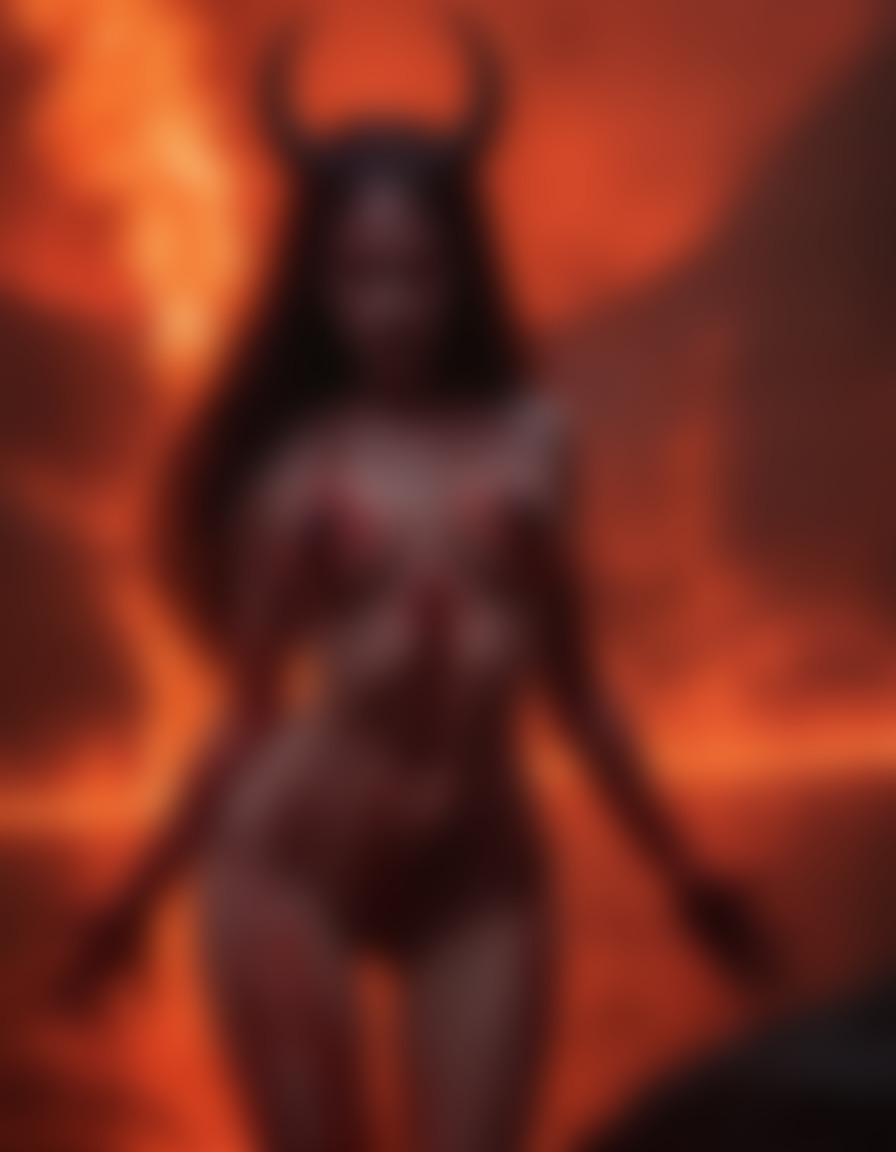 hell, demon, female, evil, fire, suffering, sexy, nsfw	