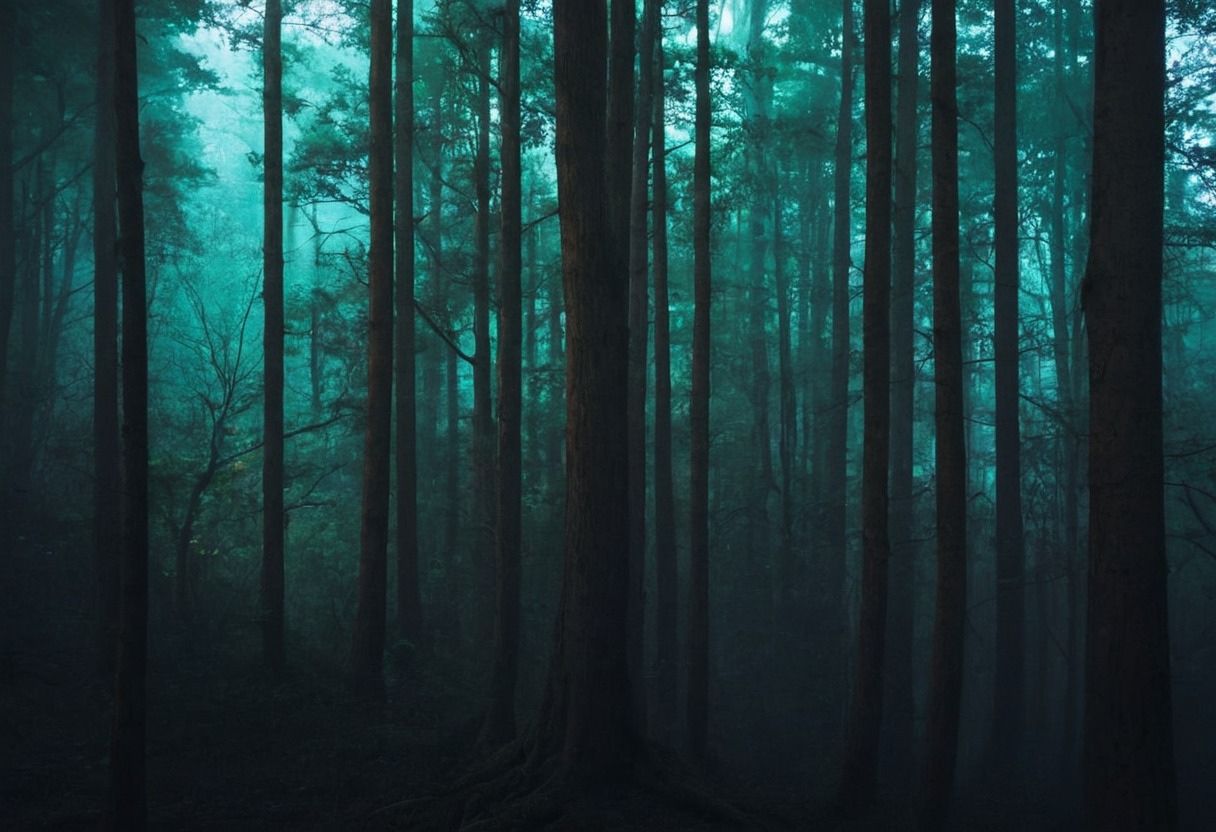 morning, photo, foggy, forest, landscape, nature, nikon, photography, photoshop, tree, woodland, woods