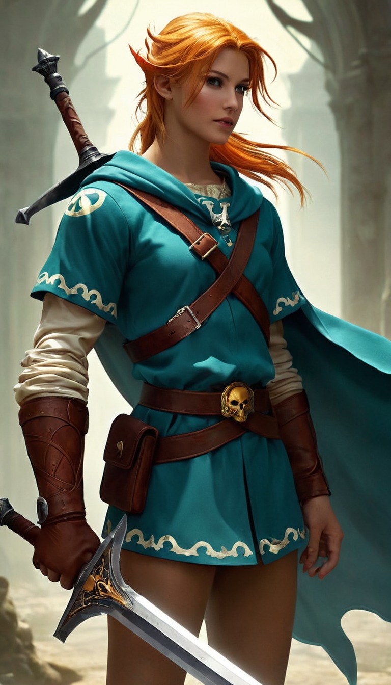 digitalart, fanart, characterdesign, portrait, videogamefanart, nintendo, warrior, digitalpainting, fantasycharacter, dailydeviation, hyrule, swords, warriorwomen, dailychallenges