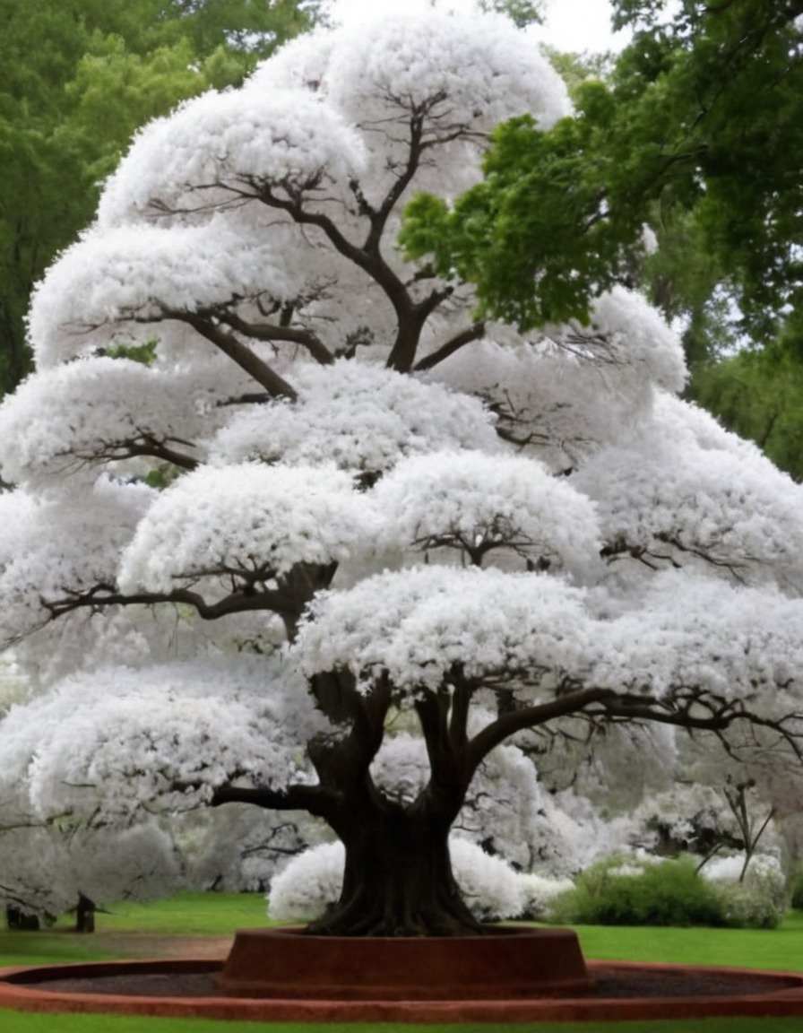 asian trees, white blossoms, chinese fringetree, deciduous trees, fringe-like blooms, snowy white caps, beautiful trees, wow, nature, gardening, worthy of travel