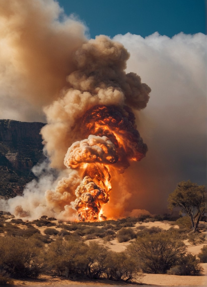 california, desert, firenado, fire