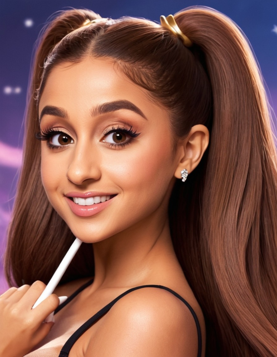 fun, ariana grande, caricature, celebrity, humor, illustration