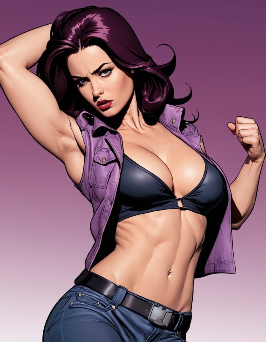 jessica jones, marvel, superhero, strength, determination, illustration, sexy, painted