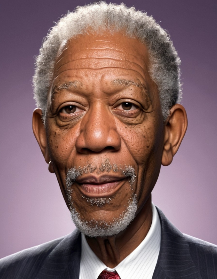 morgan freeman, caricature, comedy, celebrity, portrayal, humor