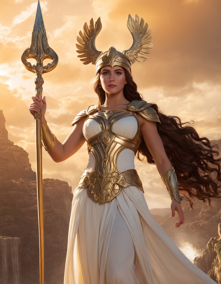 athena, epic, god, scene, greek mythology, olympian gods, divine intervention