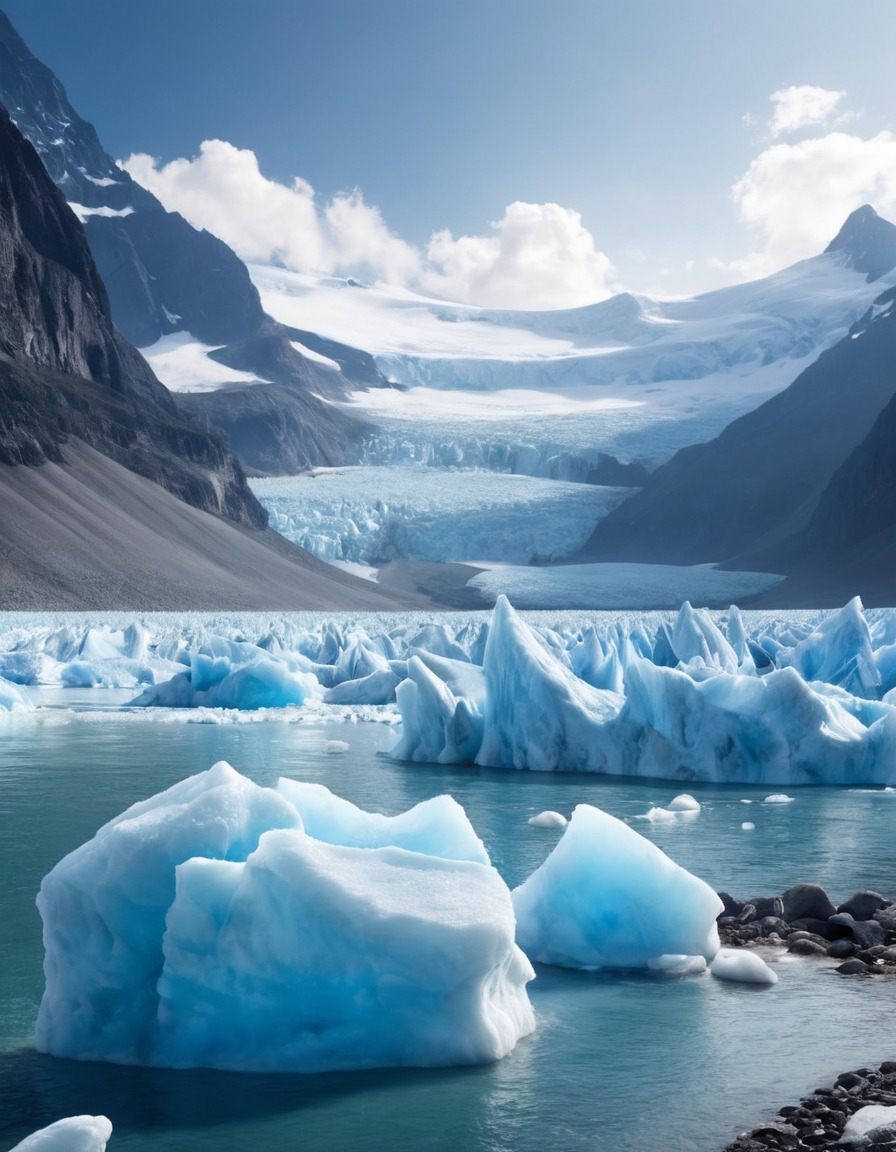 nature, glacier, beautiful, landscape, ice, scenery