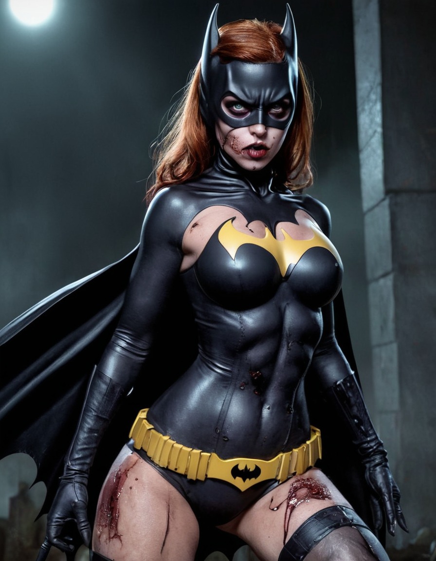 zombie, batgirl (dc comics), undead, horror, dc comics, superhero