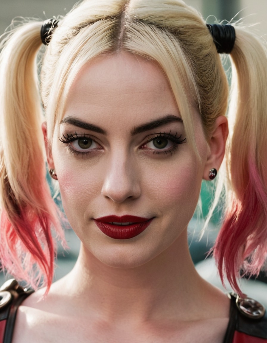 harley quinn, anne hathaway, dc comics, superhero, villain, actress