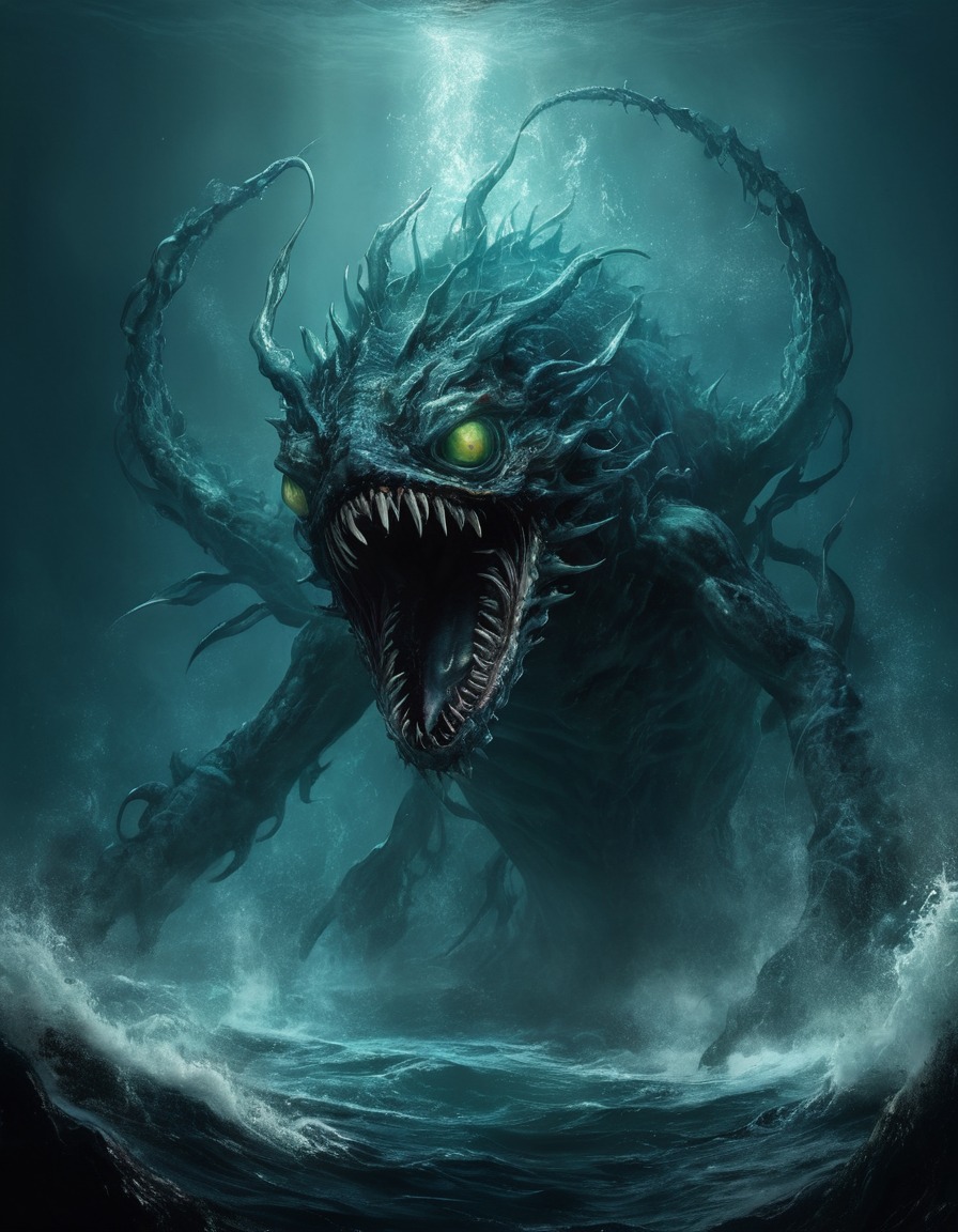 water sprites, sea monster, legendary creature, mythical beings, mythological creatures, fantasy, folklore