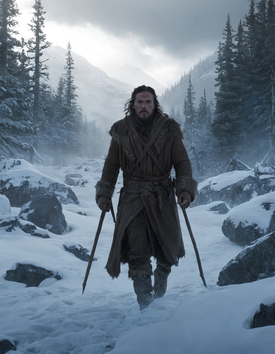 winter, survival, wilderness, the revenant, leonardo dicaprio, adventure, movies