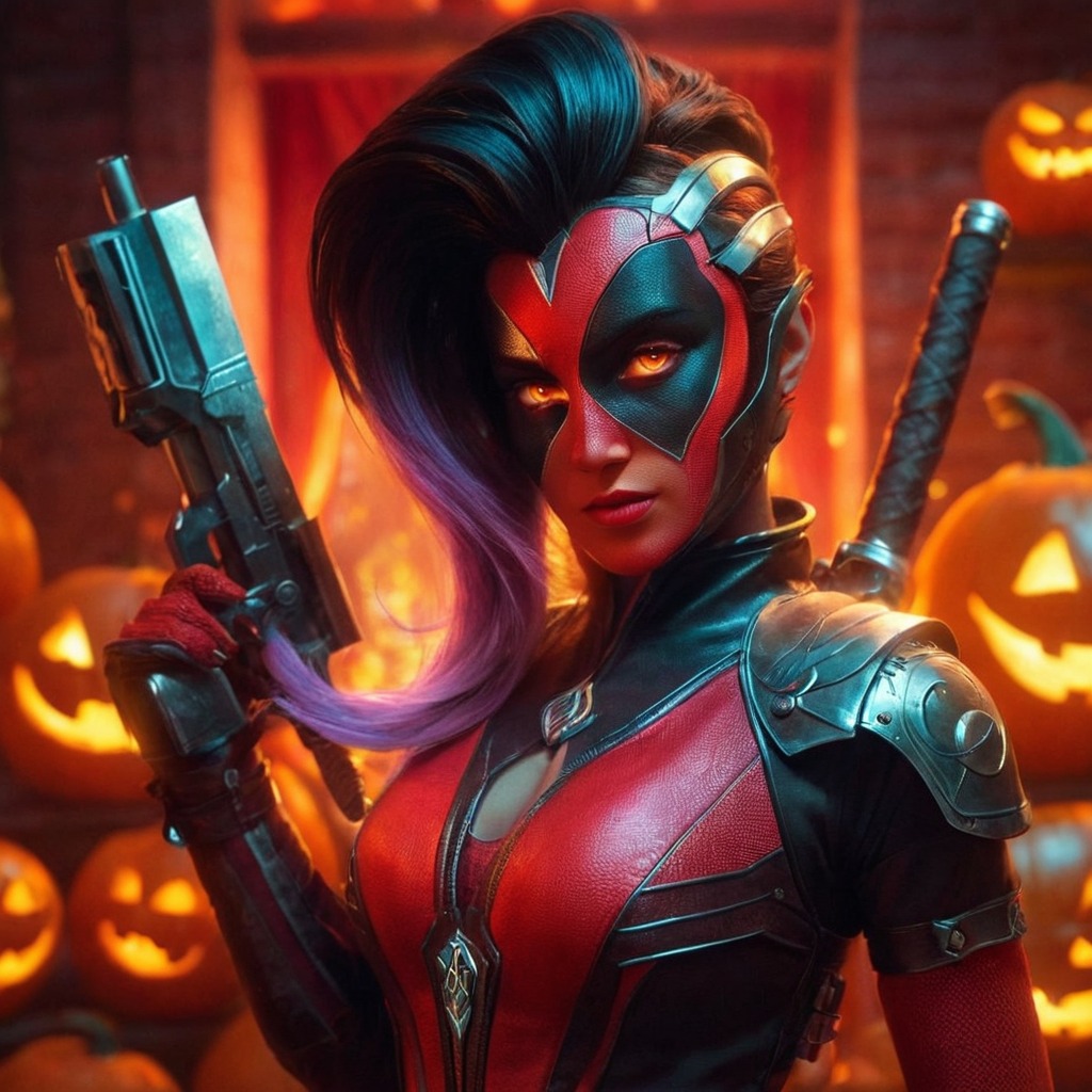 cosplay, deadpool, halloween, overwatch, sombra, terror, sombra_overwatch, aiartwork