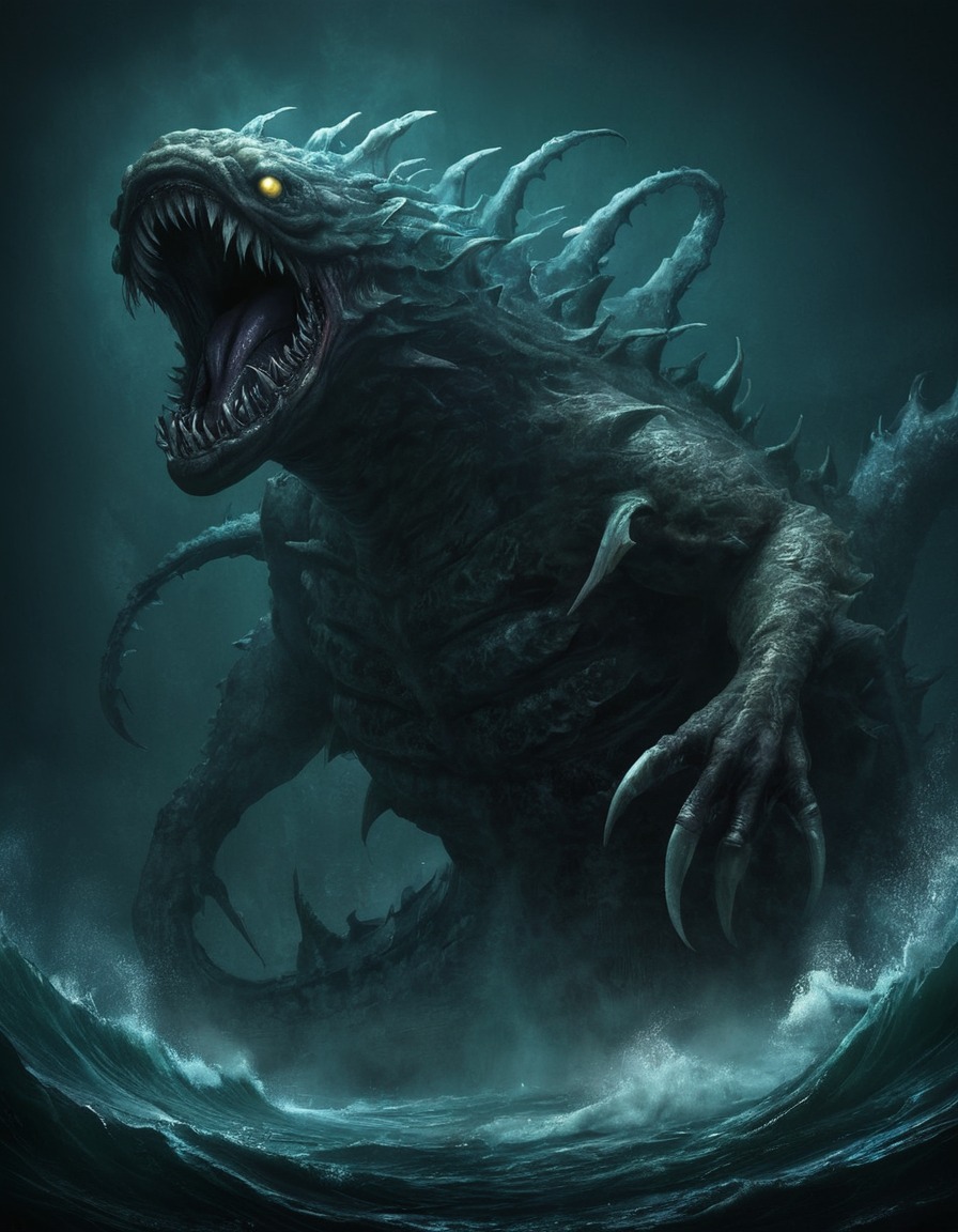 lusca epic, sea monster, legend, folklore, caribbean, mythology, mythical creature