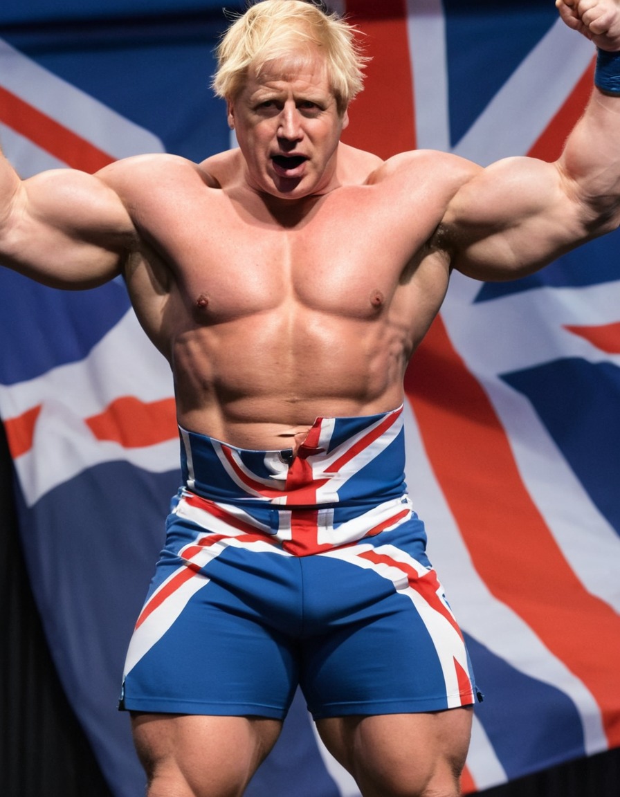 boris johnson, united kingdom, politician, bodybuilding, strength, competition, flexing