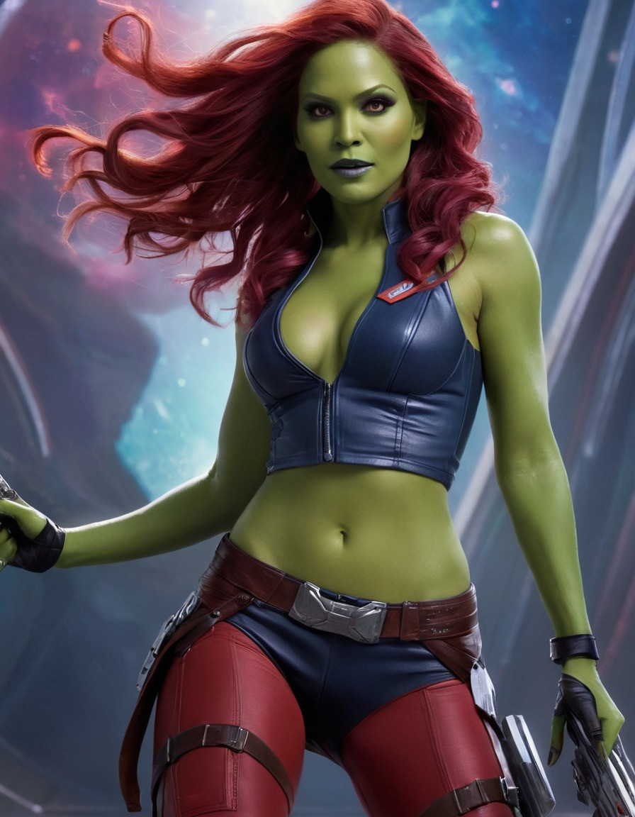 gamora, guardians of the galaxy, marvel, superhero, beautiful, strong female character, science fiction