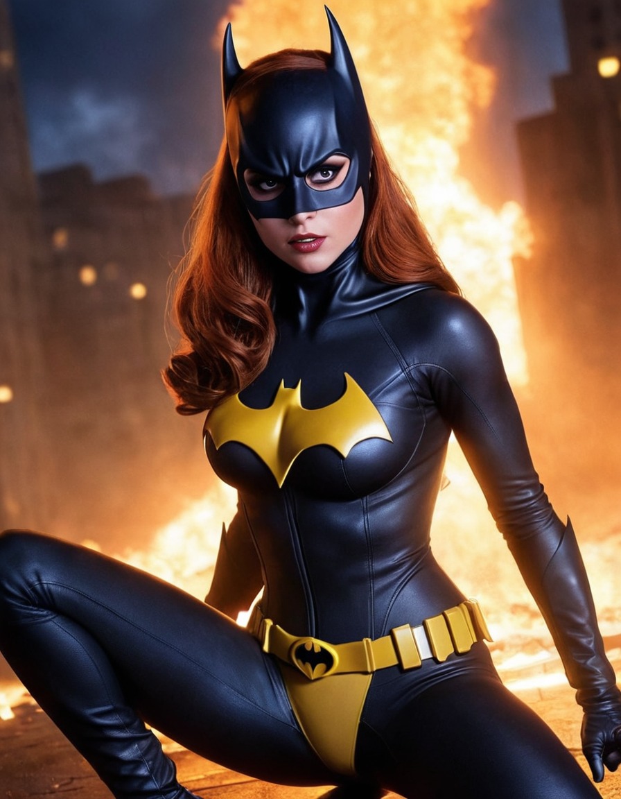 superhero, batgirl, dc comics, defeated, victory, battle, comic book