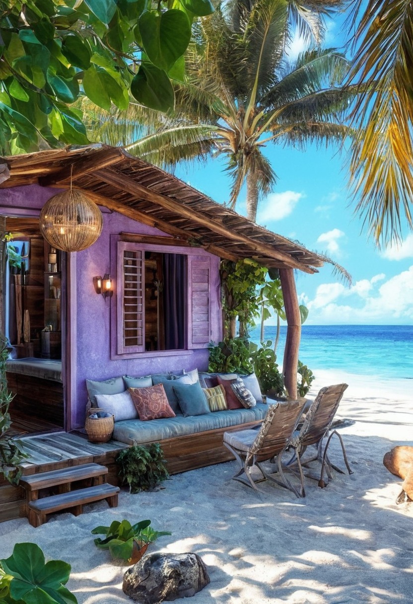 paradise, tropical, summer, beach, mood, travel, wanderlust, adventure, go outdoors, pink, cabins