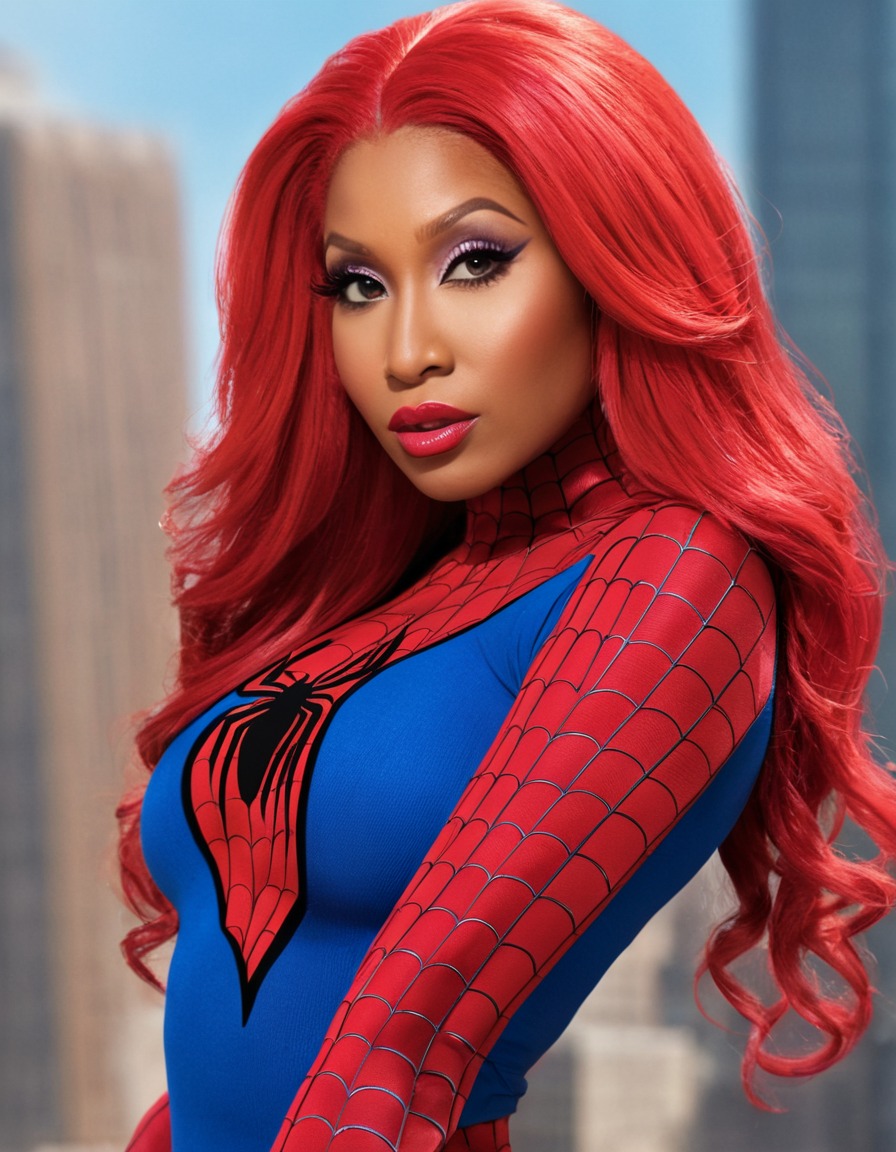 nicki minaj, spiderman, superhero, rapper, musician