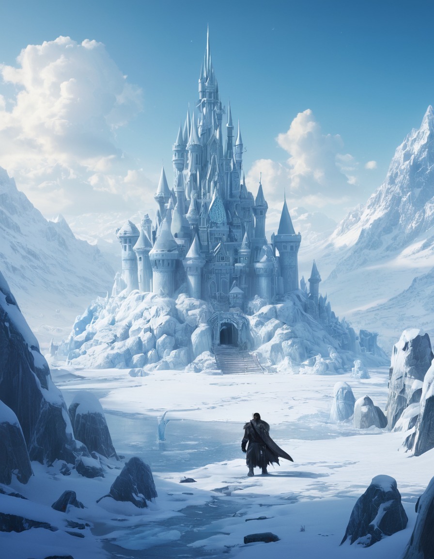 fantasy, snow, giants, magical creatures, kingdom, fantastic