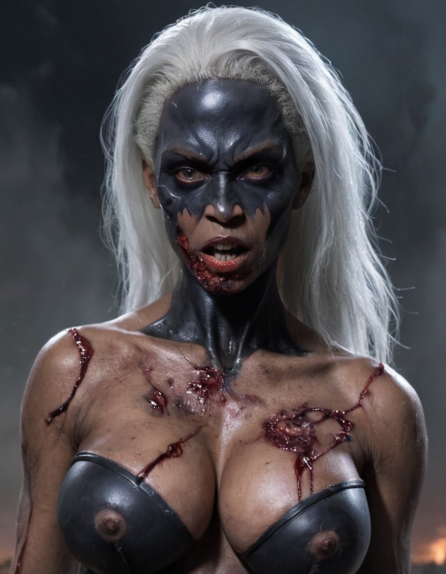 zombie, storm (x-men), marvel, undead, superhero, apocalyptic, horror