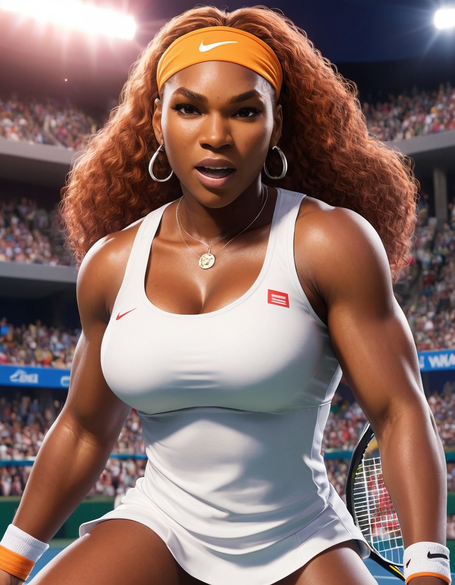 serena williams, anime, warrior, tennis, magical abilities, determination, sports