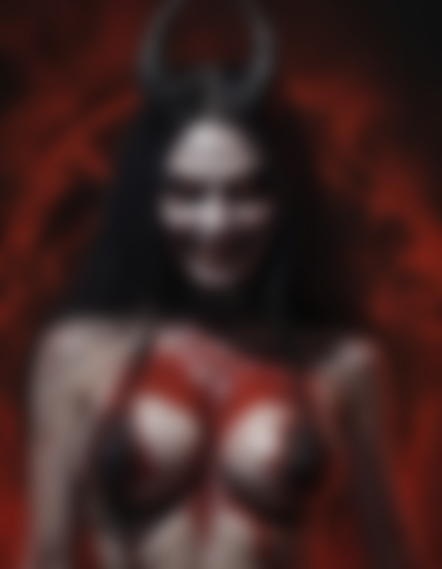 demoness, sinister smile, temptation, lost souls, power, pleasure, demon, sexy, nsfw, ai, aiart, art, digitalart