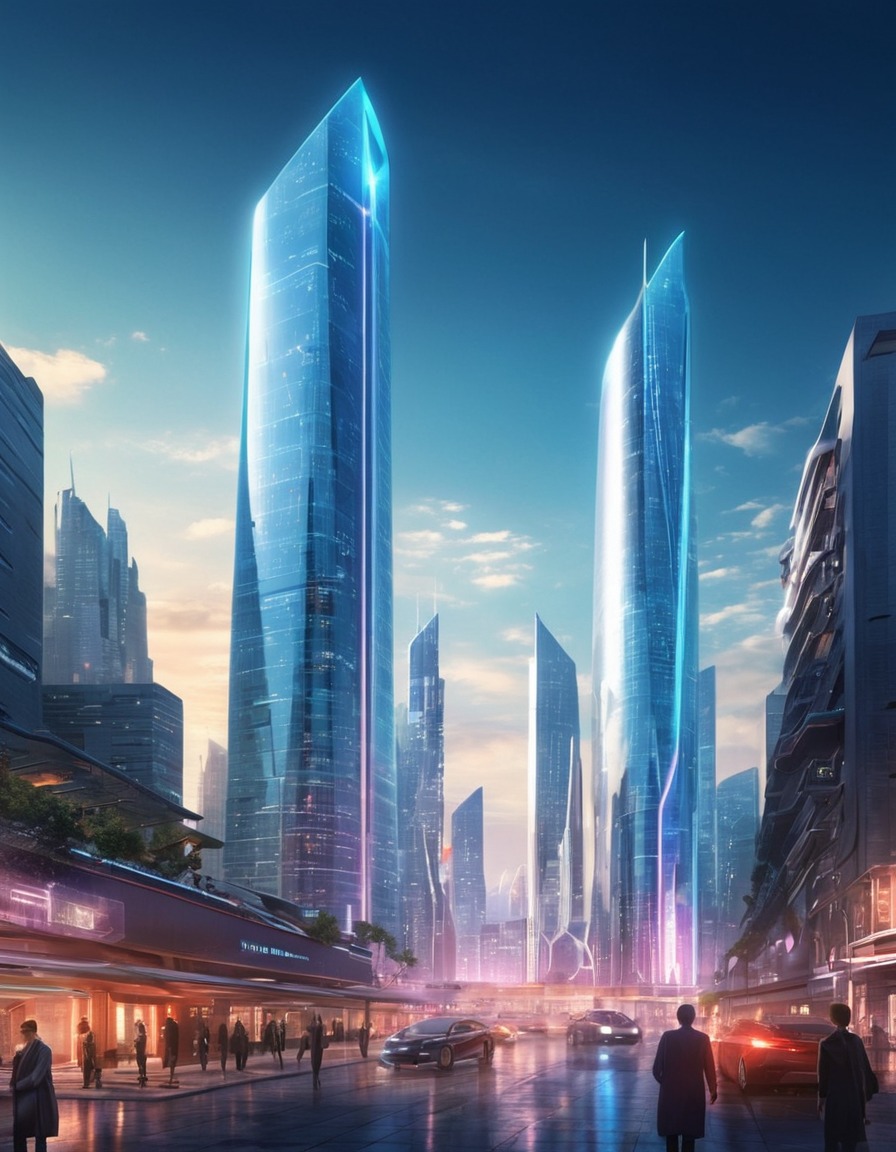 futuristic, cityscape, modern architecture, architecture